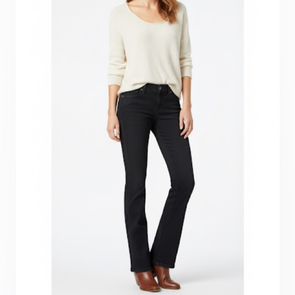 7 For All Mankind Straight Leg Jeans in Black